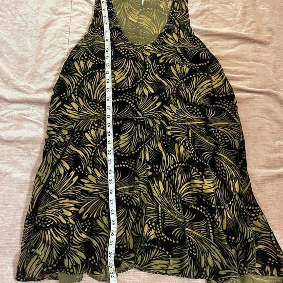 FREE PEOPLE ELLIE VELVET MINI DRESS SIZE MEDIUM BLACK/GOLD - Picture 15 of 15
